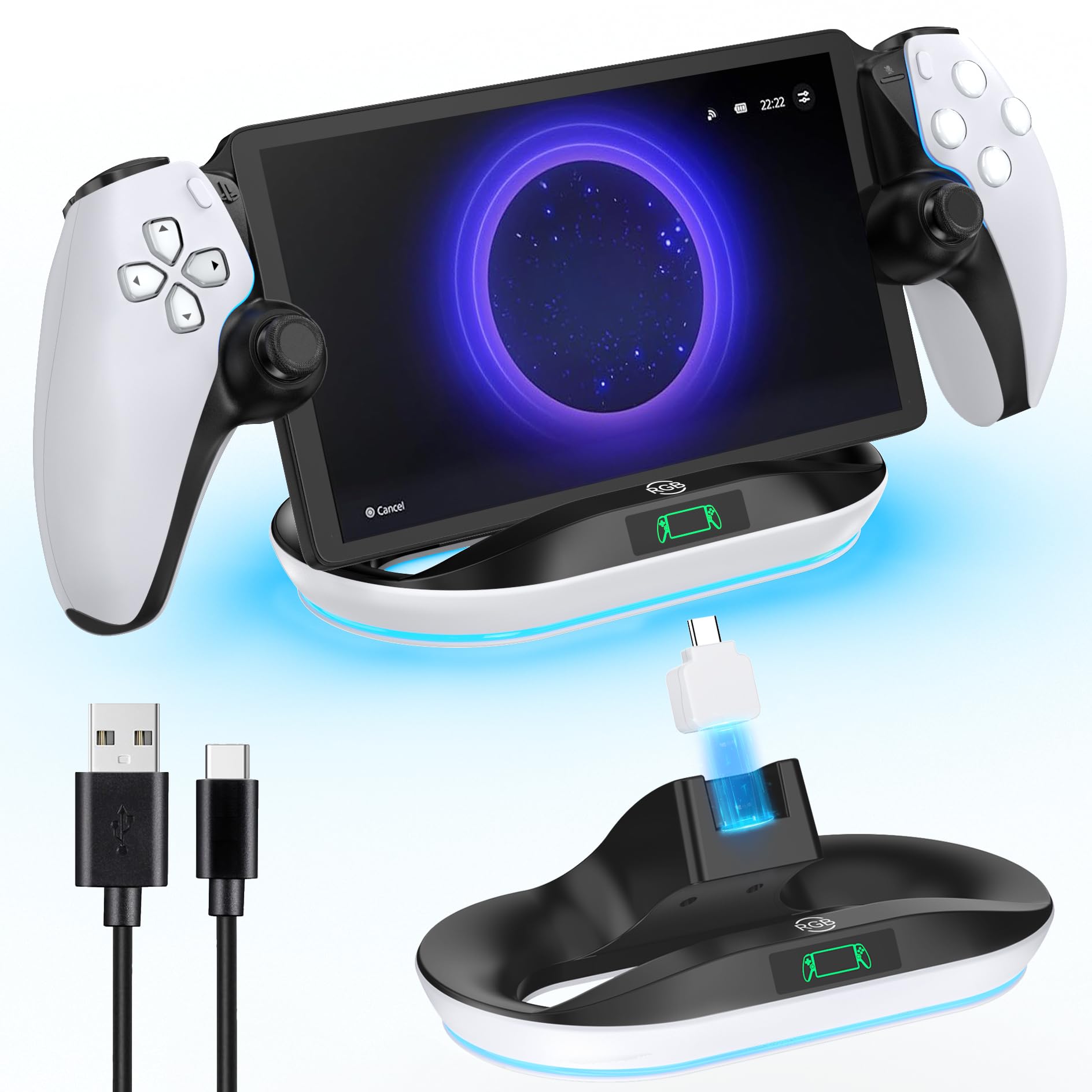 PS Portal Charging Dock for Gaming Consoles with Light Modes
PS Portal Magnetic Charger Stand Compatible with Portal Sta