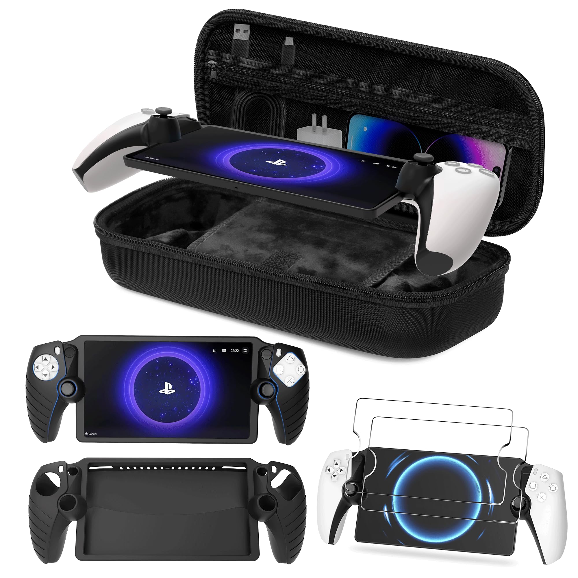 Foluck 3 in 1 Accessoris Set for PS5 Portal Black
Foluck EVA Carrying Case Compatible with PS5 Portal Black
Foluck Soft 